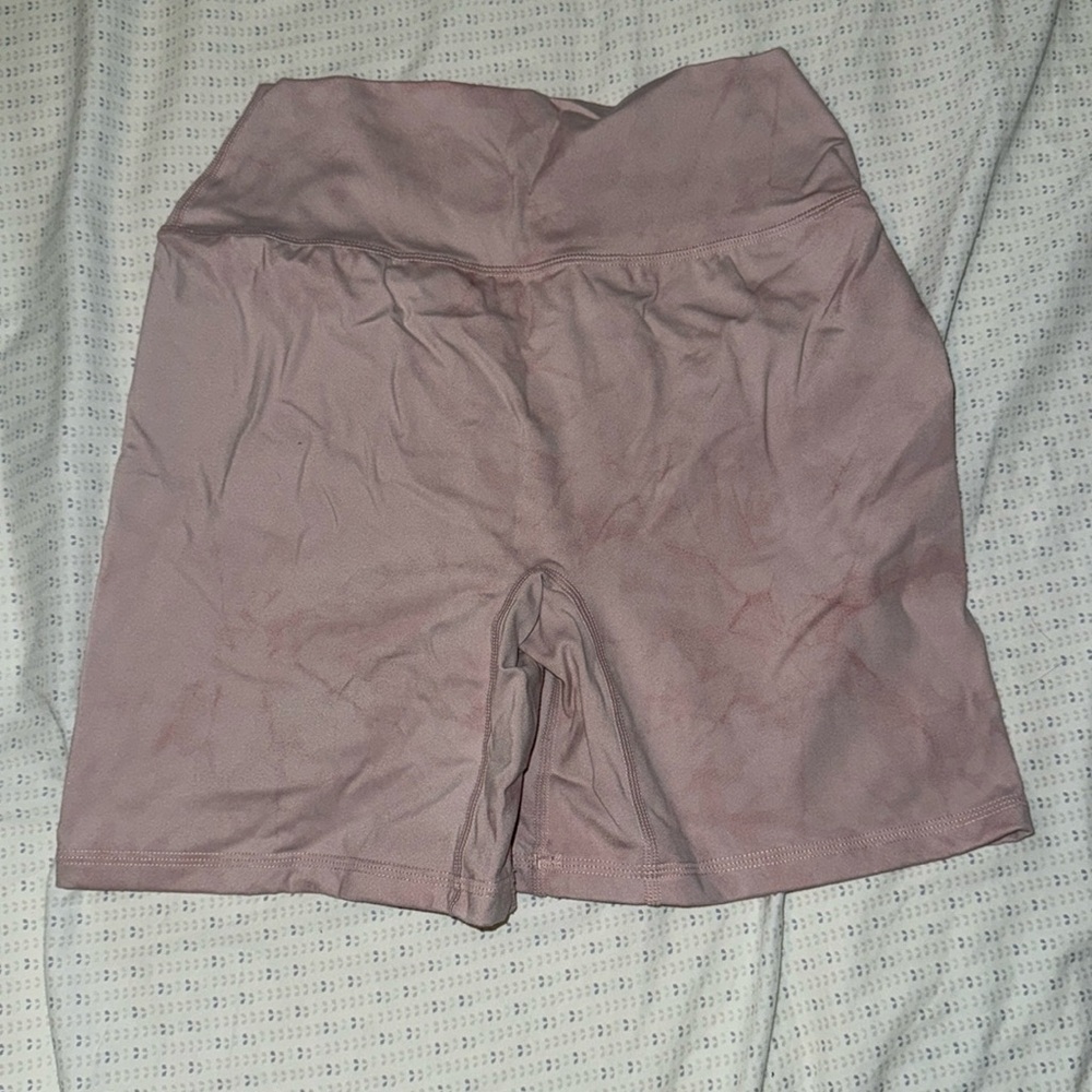 Pink workout shorts